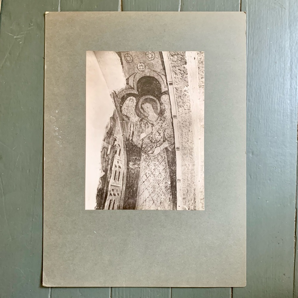 Rare Vintage Black and White Photograph: Angel Fresco
